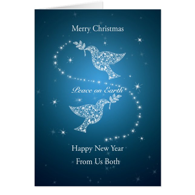 From Us Both, Doves of Peace Christmas Cards (Front)