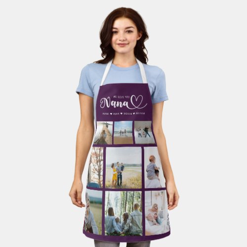 From Us Family Photo Collage We Love You Nana Apro Apron