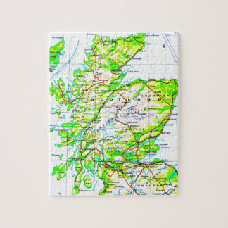 From Whence We Came Map of Scotland Digital Photo Jigsaw Puzzle