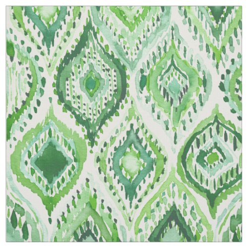 FROM WITHIN Green Moroccan Ogee Fabric