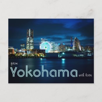 From Yokohama Minatomirai With Love Bay Port Japan Postcard by BeverlyClaire at Zazzle
