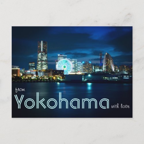 From Yokohama Minatomirai With Love Bay Port Japan Postcard