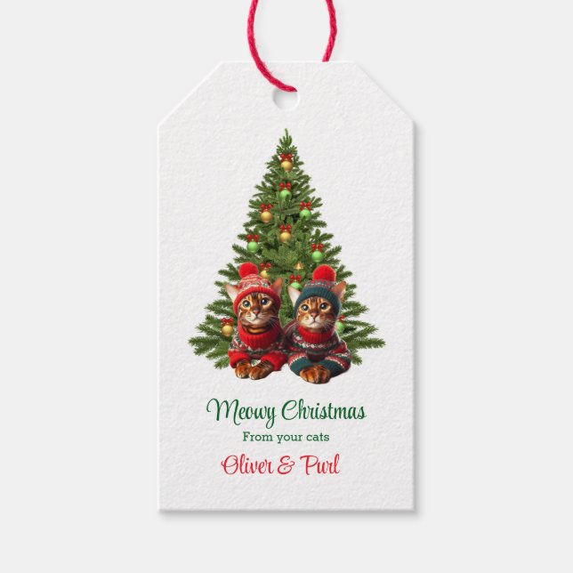 From Your Cats Christmas Gift Tag (Front)