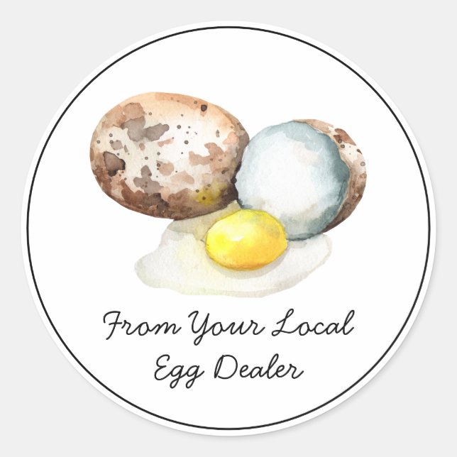 From Your Local Egg Dealer Carton Sticker (Front)
