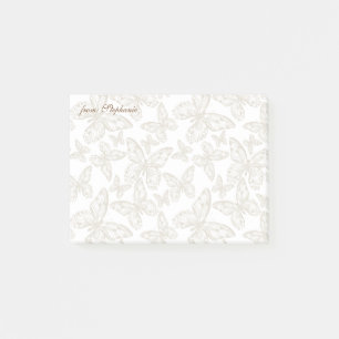 FROM YOUR NAME Whimsical Butterfly Pattern Post-it Notes