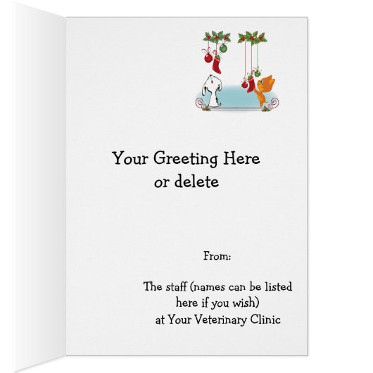 From Your Veterinary Clinic Holiday Greeting Pets (Inside (Right))