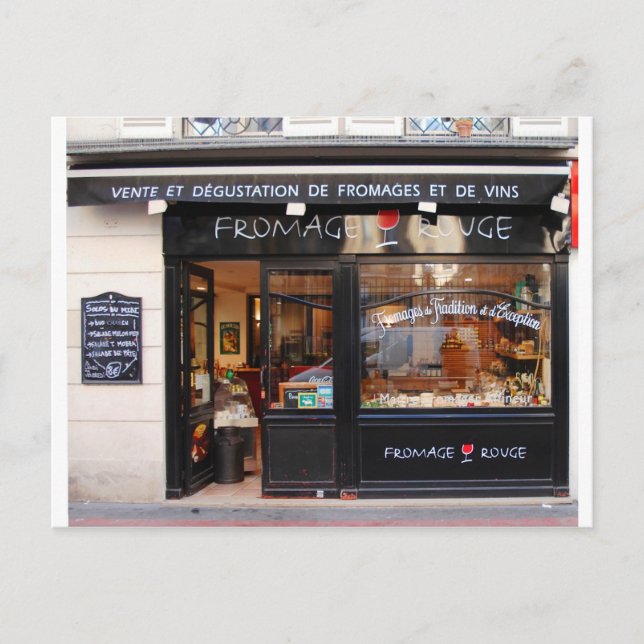 Fromage Rouge ~ Cheese and Wine Paris Postcard (Front)