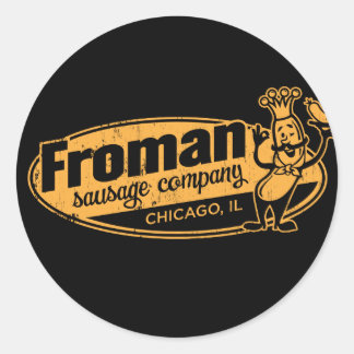 Froman Sausage co chicago illinois Classic Round Sticker