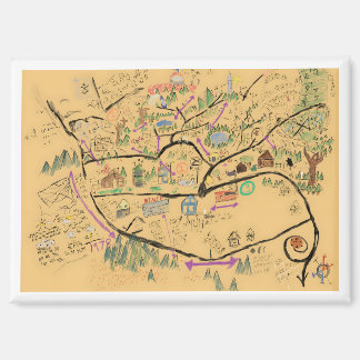 Fromville Map, Victor's Map, Horror Fan Gift Magnet