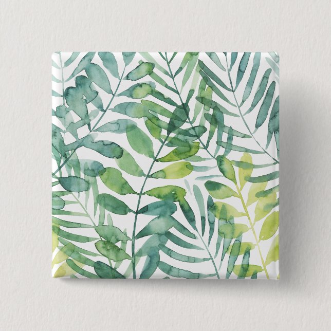 Frond Waltz - Palm Frond Leaves Button (Front)