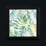 Frond Waltz - Palm Frond Leaves Gift Box<br><div class="desc">Frond Waltz I by Grace Popp. Features tropical greenery in a watercolor-like style.</div>