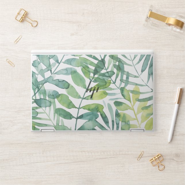 Frond Waltz - Palm Frond Leaves HP Laptop Skin (Desk)