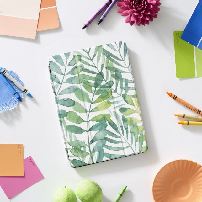 Frond Waltz - Palm Frond Leaves iPad Pro Cover (Desk)
