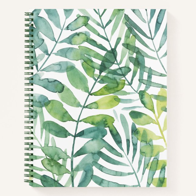 Frond Waltz - Palm Frond Leaves Notebook (Front)