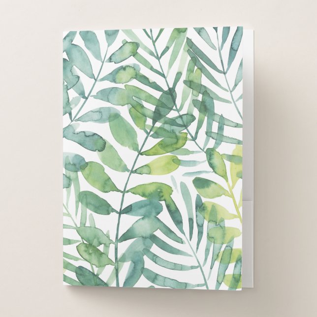 Frond Waltz - Palm Frond Leaves Pocket Folder (Front)