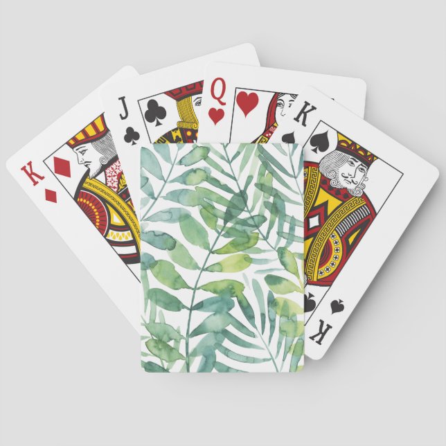 Frond Waltz - Palm Frond Leaves Poker Cards (Back)
