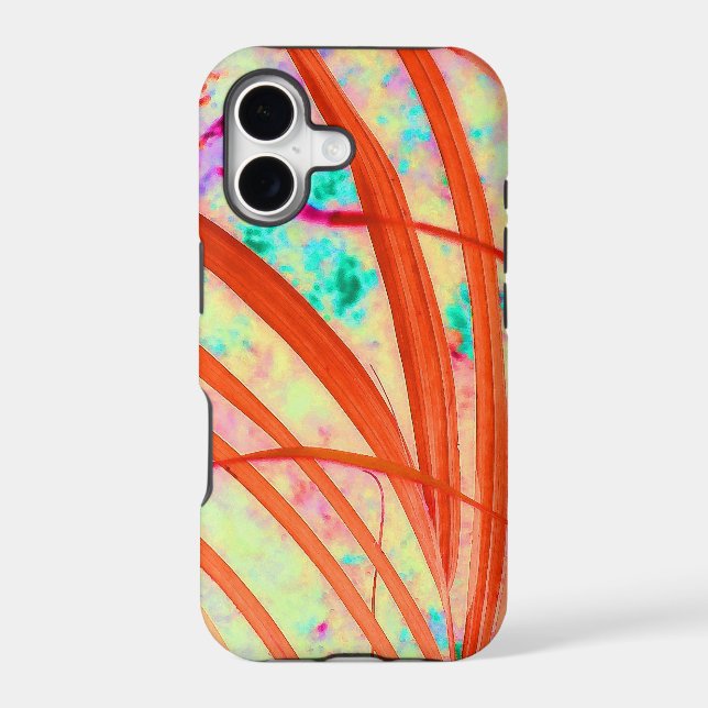 Fronds Go Red Iphone Case (Back)
