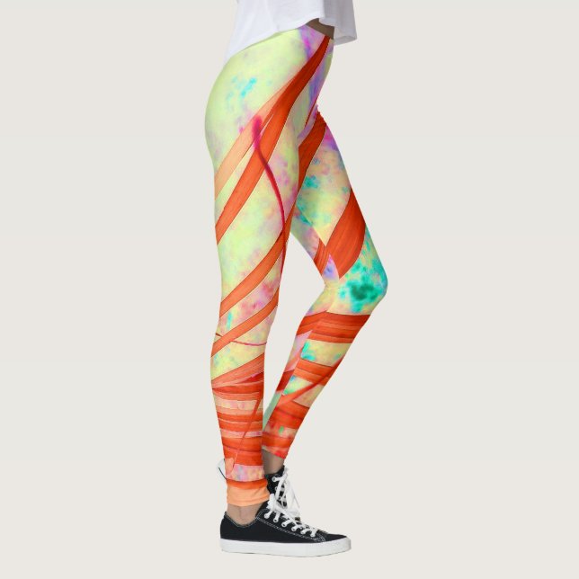 Fronds Go Red Leggings (Right)