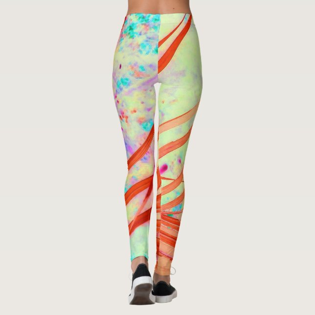 Fronds Go Red Leggings (Back)