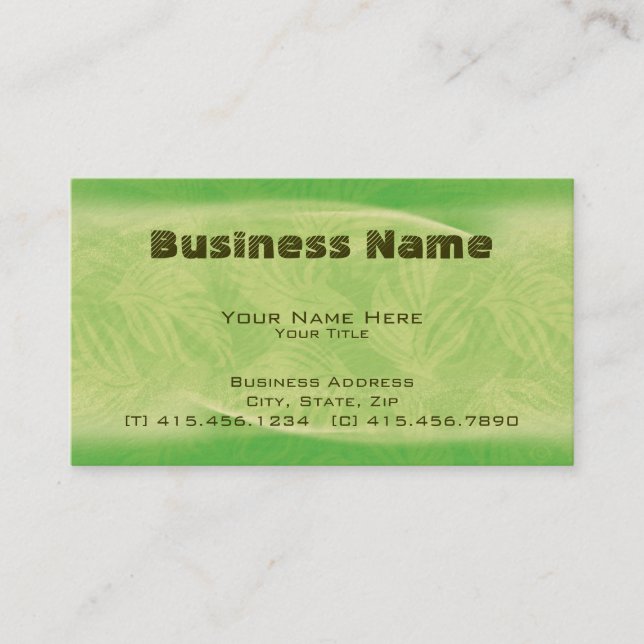fronds in flight ~ bc business card (Front)