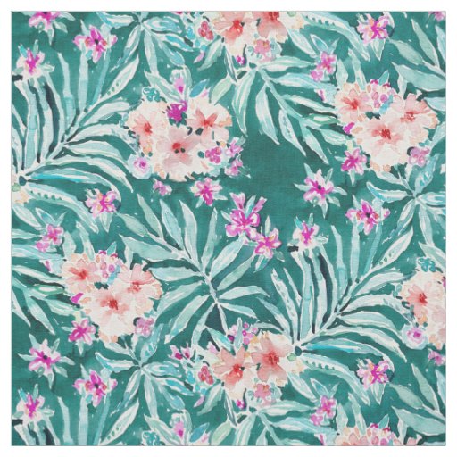 FRONDS ON FLEEK Tropical Palm Floral Fabric