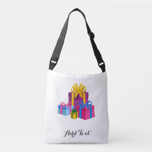 Front and Back Add Text with Santa Gifts Logo Xmas Crossbody Bag