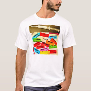 Front and Back - Anesthetic Drugs and Labels T-Shirt