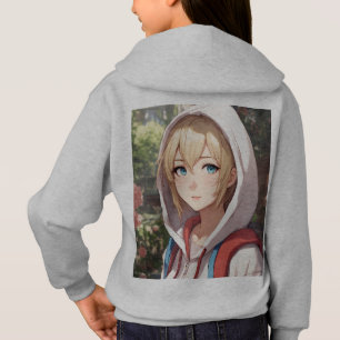 "Front and Back Cute Anime Girls T-shirt" Hoodie