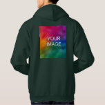 Front And Back Design Add Image Logo Template Mens Hoodie<br><div class="desc">Front And Back Design Add Image Logo Template Deep Forest Green Men's Basic Hooded Sweatshirt.</div>