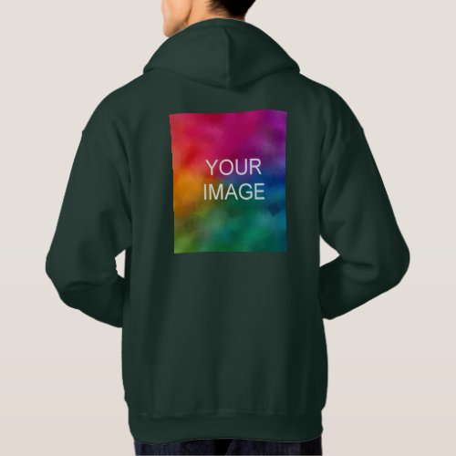Front And Back Design Add Image Logo Template Mens Hoodie
