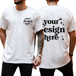 Front and Back Design Custom Logo Personalized T-Shirt