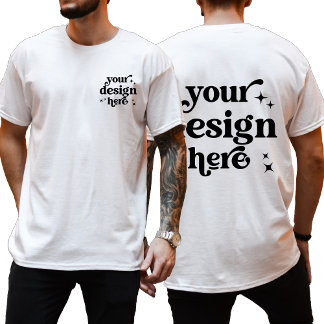 Front and Back Design Custom Logo Personalized T-Shirt