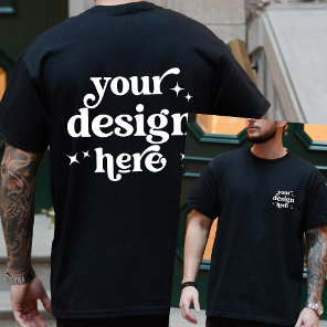 Front and Back Design Custom Logo Personalized  T-Shirt