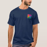 Front And Back Design Navy Blue Add Image Logo T-Shirt<br><div class="desc">Front And Back Design Navy Blue Add Image Logo Template Basic Dark T-Shirt. Small, Medium, Large, Extra Large Sizes: Adult S, M, L, XL, 2XL, 3XL, or Order Multiple Sizes. Colors: Black, White, Deep Royal Blue, Charcoal Heather, Navy Blue, Brown, Dark Grey, Deep Forest Green, Maaron, Red, Purple, Fatigue Green,...</div>