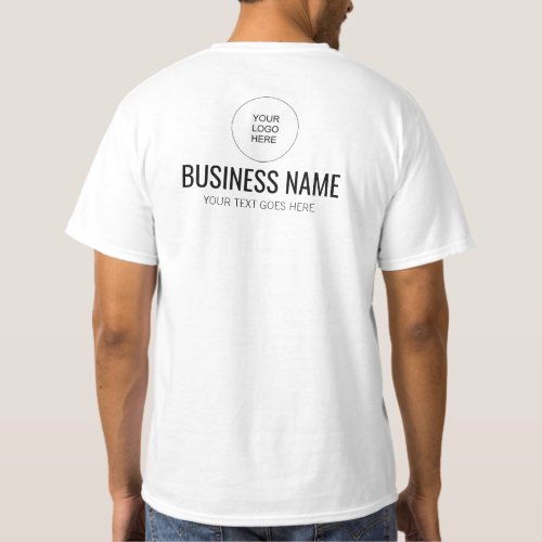 Front And Back Design Print Logo Staff Member Mens T_Shirt