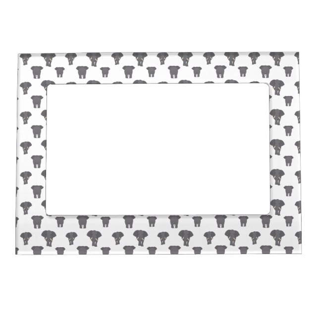Front and Back Elephant Pattern African Animal Magnetic Frame (Front)