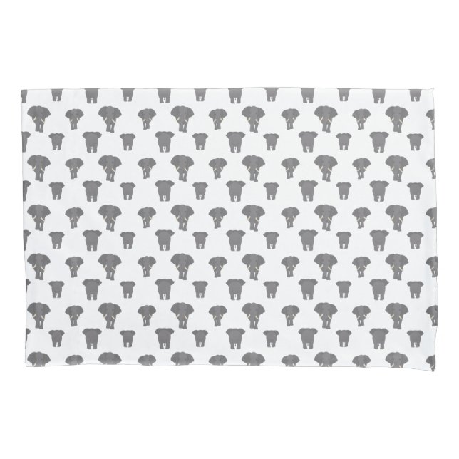 Front and Back Elephant Pattern African Animal Pillow Case (Front)