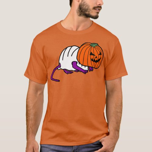 FRONT and BACK Halloween Horror Spooky Rat T_Shirt