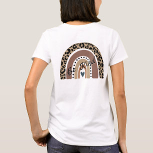 Front AND BACK Image - Leopard Rainbow - Be Kind T-Shirt
