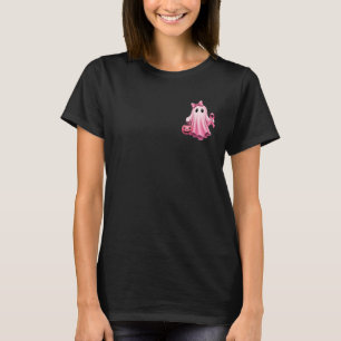 (Front and Back) in October We Wear Pink Cancer T-Shirt