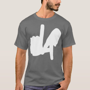 Front and Back LA Hands Silhouette White T-Shirt