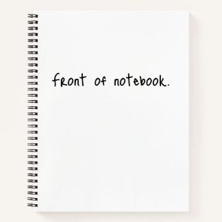 Front and Back of Notebook