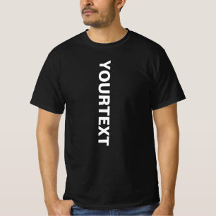 Front and Back Print Template Mens Large Text Font T-Shirt