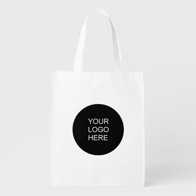 Front And Back Print Your Company Logo Here Grocery Bag (Front)