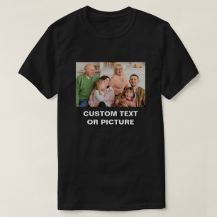 Front and BacK Text Birthday Gift Personalized Tex T-Shirt