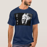 Front And Back The King Modern Pop Art Lion Head T-Shirt<br><div class="desc">Front And Back The King Modern Pop Art Lion Head Elegant Template Men's Basic Navy Blue Dark T-Shirt.</div>
