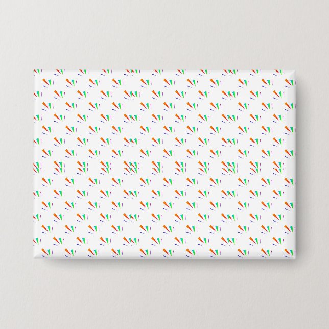 Front and back view of a white envelope  button (Front)