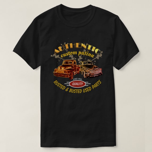 Front & Back Authentic Custom Patina - T-Shirt (Design Front)
