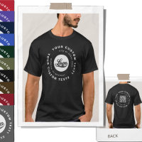 Front +Back. Business logo QR code Black Women Men
