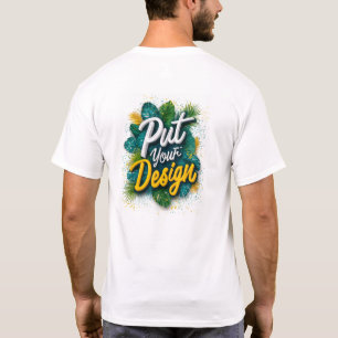 Front & Back Custom Logo Personalized Design T-Shirt